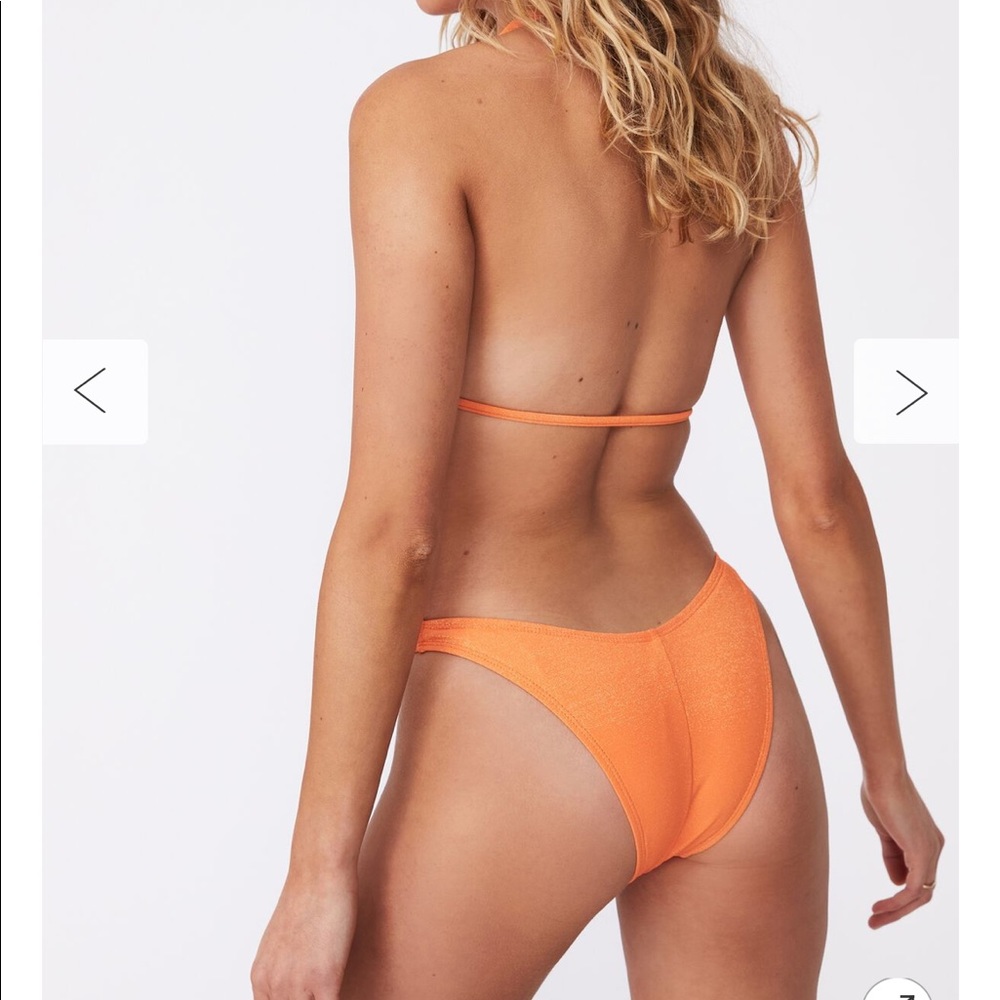 Cotton On refined high side brazilian bikini bottom sunshine orange XL new